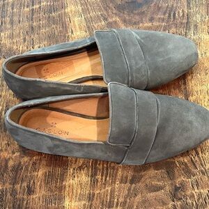 Caslon Women’s Gray Charcoal Suede Loafers Slide On 7.5 M Work Business